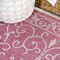 Jonathan Y Charleston Vintage Filigree Textured Weave Fuchsia/Light Gray 5 ft Square Indoor/Outdoor Area Rug SMB106J-5SQ - alternate 2