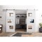 Vdomdoors Modern Double Barn Door Sete 6999 White Silk with Mirror 13FT Rail Track Set Solid Panel Interior SETE6999DB-S-WS-6084 - alternate 2