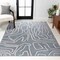 Jonathan Y Alcina Modern Scandinavian Graphic Lines High-Low Blue/White 3 ft. x 5 ft. Area Rug SND102D-3 - alternate 1