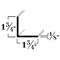 Brunner Aluminum Angle 1-3/4" x 1-3/4" x 1/8", 6063-T5 (A428), 12 Foot Satin Anodized A428 S12 - alternate 2