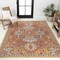 Jonathan Y Bijan Traditional Vintage Medallion Reversible Machine-Washable Terra/Blue/Cream 3ft x 5ft Area Rug SVH107A-3 - alternate 2