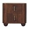 Homeroots 21" Brown Solid Wood Distressed Two Drawer Nightstand 712843 - alternate 1