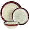 Elama Samara 12 Piece Stoneware Dinnerware Set in Red and Off White ELM-SAMARAR - alternate 2