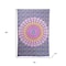 Homeroots 80" X 56" Purple Pink And Yellow Mandala Cotton Hanging Tapestry 397191 - alternate 2