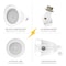 Nuwatt 25W White LED Bullet Light 3000K/4000K/5000K 3CCT IP65 Outdoor Waterproof Lighting, Knuckle Mount NW-BLT-25W-3CT-KN-WH - alternate 2