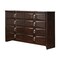 Homeroots 59" Espresso Eight Drawer Double Dresser 490466 - alternate 1
