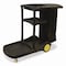 Nexstep Commercial Products Premier Janitor Cart, 2 Shelves, Plastic, 18.25 x 44.5 x 38, Black 96980 - alternate 2