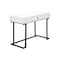 Homeroots 42" White and Black Wood and Metal Sled Computer Desk 489889 - alternate 3