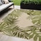 Homeroots 5' X 8' Ivory And Green Palm Leaf Indoor Outdoor Area Rug 548058 - alternate 3