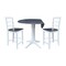 Whitewood Industries Extension Dining Tables, 45 in L, 38 in H, Parawood, 3 Piece Set K05-42DPT-27-S402-2 - alternate 2