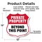 Signmission Private Property Shield Sign Private Pro, 12 Inch X 12 Inch, Aluminum Metal Sign SHI-A-12-444 - alternate 2