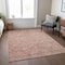 Homeroots 8' X 10' Pink And Brown Moroccan Washable Indoor Outdoor Area Rug 605136 - alternate 2