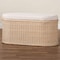 Bali & Pari Barid Braided Natural Rattan Storage Bench, 39" Oval 259-14274-ZORO - alternate 2