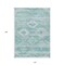 Homeroots 10' X 14' Aqua Turquoise And Ivory Southwestern Washable Indoor Outdoor Area Rug 588689 - alternate 2