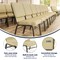 Flash Furniture Beige Fabric Church Chair, PK4 4-XU-CH-60096-BGE-BAS-GG - alternate 2