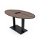 Skutchi Designs Oval Conference Table With Power Unit, 36 in W, 72 in L, Brown HAR-OVL-36X72-DOU.BK-H3041-EBLK - alternate 1
