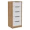 Homeroots Two Piece White and Natural Bedroom Set 530267 - alternate 3