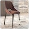 Leisuremod Amalfi Collection Fabric Modern Dining Chair in Plum Purple AC48PR - alternate 2