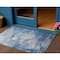Homeroots 3' X 5' Denim Blue And Sky Blue Abstract Washable Indoor Outdoor Area Rug 582158 - alternate 1