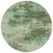 Homeroots 8' Artichoke Green And Pale Aqua Round Abstract Washable Indoor Outdoor Area Rug 630635 - alternate 2