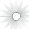 Homeroots 32" Silver Metal Sunburst Geometric Framed Accent Mirror 636065 - alternate 2