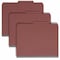 Zoro Select Pressboard Folder, 4 Section, Red, PK10 13775 - alternate 1