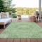 Homeroots 5' X 8' Artichoke Green And Ivory Medallion Washable Indoor Outdoor Area Rug 617450 - alternate 2