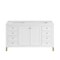 James Martin Vanities Chicago 60 in. Double Vanity, Glossy White, w/ 3 CM White Zeus Silestone Top 503-V60D-GW-3WZ - alternate 2