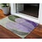 Homeroots 3' X 5' Lavender Purple And Green Geometric Washable Indoor Outdoor Area Rug 604917 - alternate 1