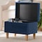 Baxton Studio Elias Modern Navy Blue Velvet Fabric Storage Ottoman 256-14053-ZORO - alternate 2