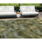 Homeroots 9' X 12' Olive Green And Gold Abstract Washable Indoor Outdoor Area Rug 587144 - alternate 1