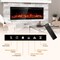 Edendirect 50 in. Wall Mount Metal Smart Electric Fireplace in Black, 4.33 in. width, 2-Heating Settings, Remote ZR-WE-50 - alternate 3