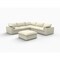 Homeroots Khaki Linen Blend Modular L Shaped Six Piece Sofa and Chaise Sectional 716926 - alternate 2