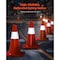 Vevor Traffic Safety Cones 12 PCS PVC 18" W/ 1 Reflective Collars 11" X 11" Red, 12PK CC-A45-12PCS - alternate 2