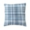 Homeroots 20" Blue Check Cotton Blend Throw Pillow With Embroidery 549442 - alternate 1