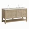 James Martin Vanities Breckenridge 60" Double Vanity, Whitewashed Oak, w/ 3 CM Siberian Silestone Top 330-V60D-WWO-3SFR - alternate 2