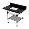 Kingston Brass 36-Inch Black Granite Console Sink with Acrylic Legs and Shelf, 8-Inch, 3-Hole KVPK3630KASQB0 - alternate 1