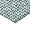 Homeroots 8' Teal Blue And Ivory Round Geometric Washable Indoor Outdoor Area Rug 583320 - alternate 2