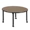 Regency Round Kee Height Adjustable Mobile Classroom Activity Table, 48 in W, 48 in L, Noble Oak TB48RNDNOAPCBK - alternate 2