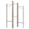 Homeroots 72" Brown Iron Folding Three Panel Screen Room Divider 342780 - alternate 1
