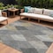 Homeroots 8' X 10' Pewter Gray And Gold Argyle Washable Indoor Outdoor Area Rug 613732 - alternate 1