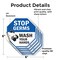 Signmission Stop Germs Wash Your Hands, 6 inch X 6 inch, Vinyl Decal, 5PK OC-D-5PACK-6-342 - alternate 2