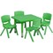 Flash Furniture Square Activity Table, Plastic, Steel, Green YU-YCX-0023-2-SQR-TBL-GREEN-E-GG - alternate 1
