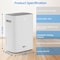 Edendirect 100 pt. 5,500 sq.ft. Dehumidifier for Large Room in White, with Bucket, Drain Hose, with Timer ZR-EDH1-80P - alternate 3