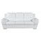 Homeroots 85" White Leather Sofa With Silver Legs 329479 - alternate 1