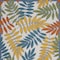 Homeroots 10' X 14' Ivory Blue Orange And Green Palm Leaf Indoor Outdoor Area Rug 545040 - alternate 2
