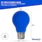 Bulbrite 25-Watt Equivalent Ceramic Blue Color A19 Weatherproof Outdoor E26 Medium BaseLED Light Bulb, 10PK 862316 - alternate 2
