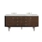 James Martin Vanities Amberly 72'' D Vanity, Mid-Century Walnut w/ Ethereal Noctis Top w/FreePower Wireless Charger 670-V72-WLT-FENC - alternate 1