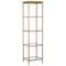 Homeroots 70" Gold Metal and Glass Four Tier Bookcase 527591 - alternate 2