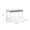 Homeroots 43" White and Gray Writing Desk With Two Drawers 543783 - alternate 3